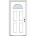 Verona Home Design Sunburst Internal Grilles Primed Steel Prehung Front Entry Doors Metal | 81.75 H x 32 W x 4.56 D in | Wayfair ZZ365521L