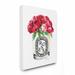 Stupell Industries 'Fashion Designer Rose Flower Glass Red' Textual Art Canvas in White | 48 H x 36 W x 1.5 D in | Wayfair agp-232_cn_36x48