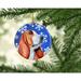 The Holiday Aisle® Basset Hound Winter Snowflake Holiday Hanging Figurine Ornament Ceramic/Porcelain in Blue/Brown | 3 H x 3 W x 0.25 D in | Wayfair