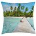 East Urban Home Maldives Island Indoor/Outdoor 26" Throw Pillow Cover Polyester | 26 H x 26 W x 0.1 D in | Wayfair E87F35CFB5DC4F57B9A5CA25C78771BF