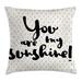 East Urban Home You Are My Sunshine Indoor/Outdoor 36" Throw Pillow Cover Polyester | 36 H x 36 W x 0.1 D in | Wayfair
