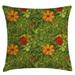 East Urban Home Floral Indoor/Outdoor 28" Throw Pillow Cover Polyester | 28 H x 28 W x 0.1 D in | Wayfair FA06105E57ED4C0B97212B633BE63554