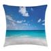 East Urban Home Tropical Exotic Sandy Beach Caribbean Indoor/Outdoor 26" Throw Pillow Cover Polyester | 26 H x 26 W x 0.1 D in | Wayfair