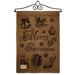 Breeze Decor Favorite Things Winter Christmas Impressions 2-Sided Burlap 19 x 13 in. Garden Flag in Brown | 18.5 H x 13 W x 1 D in | Wayfair