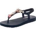 Skechers Damen Meditation Glass Daisy Slingback Sandalen, Navy Mitobuck Rhinestone Trim, 41 EU