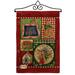 Breeze Decor Happy Holiday Gingerbread Winter Christmas 2-Sided Burlap 19 x 13 in. Garden Flag in Brown/Red | 18.5 H x 13 W x 1 D in | Wayfair