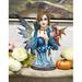 Ebern Designs Rowsley Enchanted Fairy Garden Ice Elemental Faerie Controlling Ember Resin in Blue/Gray/White | 14.25 H x 13.25 W x 12 D in | Wayfair