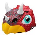 KYLong Bicycle children's light helmet Skateboard child safety animal helmet 49，55cm bicycle helmet riding bicycle bicycle cap，Triceratops red