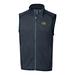 Men's Cutter & Buck Navy GA Tech Yellow Jackets Mainsail Full-Zip Vest