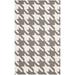 Gray/White 30 x 0.25 in Area Rug - Ebern Designs Rodgers Houndstooth Handmade Flatweave Wool Gray/Ivory Area Rug Wool | 30 W x 0.25 D in | Wayfair