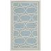 White 36 x 0.25 in Area Rug - Ebern Designs Rodgers Geometric Handwoven Flatweave Wool Light Blue/Ivory Area Rug Wool/Cotton | Wayfair