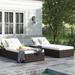 Sol 72 Outdoor™ Fernando 77" Long Reclining Chaise Lounge Set w/ Cushions & Table Wicker/Rattan | 19.5 H x 36 W x 87 D in | Wayfair