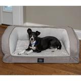 Serta Quilted Couch Pet Bed Polyester in Gray | 8 H x 38 W x 27 D in | Wayfair FCCH001-LGGRY01