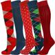 Mysocks Unisex Knee High Polka Dot Socks 5 Pairs Multi Design 754 4-7