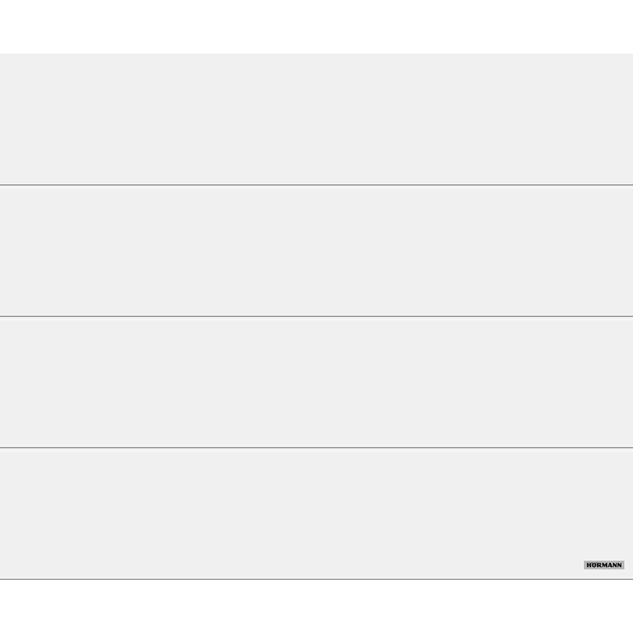 Hörmann Sektionaltor Rundum-sorglos-Paket RenoMatic Garagentor inkl. Zarge, Antrieb & Handsender, breite Lamellen (L-Sicke), 2375x2125 mm,Planaroptik,Verkehrsweiß (RAL 9016) Image