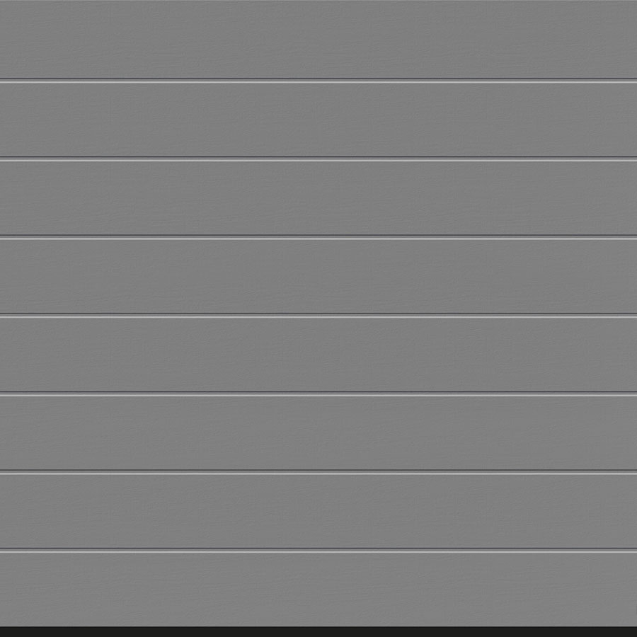 Hörmann Sektionaltor Rundum-sorglos-Paket RenoMatic Garagentor inkl. Zarge, Antrieb & Handsender, schmale Lamellen (M-Sicke), 2500x2500 mm,Graualuminium (RAL 9007),Woodgrain Image