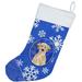 The Holiday Aisle® Winter Snowflakes Christmas Stocking Polyester in Blue | 18 H x 13.5 W in | Wayfair EF626972E72245B39C187DC77CC43EB5