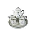 August Grove® Dutra Porcelain China Tea Set for 2 People Porcelain China/Ceramic in White | 7 H x 6 W x 6 D in | Wayfair