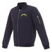 Men's NFL Pro Line by JH Design Navy Los Angeles Chargers Full-Zip Bomber Lightweight Jacket