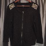 American Eagle Outfitters Jackets & Coats | Cable Sweater Studs On Shoulders American Eagle | Color: Gray | Size: Xl