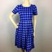 Lularoe Dresses | Nwot Lularoe Amelia Houndstooth | Color: Blue/Purple | Size: S