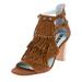 Free People Shoes | Dannijo By Free People Boho “Quin” Fringed Suede Sandal/Bootie | Color: Brown/Tan | Size: 9.5