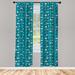 East Urban Home Skateboarding Tribal Inspired Motif Semi-Sheer Rod Pocket Curtain Panels Polyester | 63 H in | Wayfair