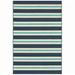 Blue 94.49 x 0.15 in Area Rug - Breakwater Bay Brickhouse Striped Indoor/Outdoor Area Rug Polypropylene | 94.49 W x 0.15 D in | Wayfair