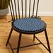 August Grove® Bar Harbor Indoor Dining Chair Cushion in Blue/Black | 0.5 H x 15 W x 15 D in | Outdoor Dining | Wayfair