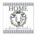 Gracie Oaks 'Home Herd Cow Animal Farm RusticWord Design' Graphic Art on Canvas in Black | 12 H x 12 W x 0.5 D in | Wayfair