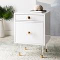 Safavieh Couture Harry 2 Drawer End Table Wood in White | 26 H x 18.7 W x 15.6 D in | Wayfair SFV3568B