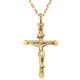 Alexander Castle Solid 9ct Gold Crucifix Necklace for Women - Gold Cross Necklace Pendant with 18" 9ct Gold Chain & Jewellery Gift Box - 30mm x 22mm