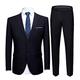 Leader of the Beauty Men's Peak Lapel Business Suit 2 Pieces Wedding Suits One Button Groom Tuxedos Evening Party Suits Black 52 chest/46waist