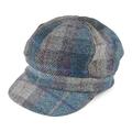 Failsworth Hats Harris Tweed Gabby Baker Boy Cap - Blue Mix 1-Size