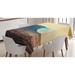 East Urban Home Ambesonne Ocean Tablecloth, Ocean Breaking Wave At Sunset In Warm Colors Sea Seasonal Picture Art | 52 D in | Wayfair