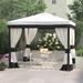 Sunjoy 10 Ft. W x 10 FT. D Steel Patio Gazebo Metal/Steel/Soft-top in Gray/White | 108.3 H x 120 W x 120 D in | Wayfair A101011300