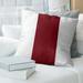 East Urban Home South Carolina Pillow Polyester/Polyfill/Leather/Suede in Red/White | 18 H x 18 W x 3 D in | Wayfair