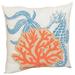 Bay Isle Home™ Ina Applique Sea Life & Coral Decorative Throw Pillow Polyester/Polyfill blend | 18 H x 18 W x 4 D in | Wayfair