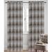 Gracie Oaks Hauge Jacquard Damask Semi-Sheer Rod Pocket Curtain Panels Polyester in Brown | 96 H in | Wayfair 83B02C40562C4D75A89EDB40BEFB0A25
