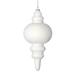 The Holiday Aisle® 10" Flocked Finial Ornament Plastic in White | 10 H x 4.35 W x 4.35 D in | Wayfair B5C7B0DA66484F2DB46537F75490D0C0