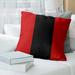 East Urban Home North Carolina Wild Dog Pillow Polyester/Polyfill/Leather/Suede in Red/Black | 20 H x 20 W x 3 D in | Wayfair