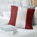 East Urban Home Oklahoma Pillow Polyester/Polyfill/Leather/Suede in Red/White | 20 H x 20 W x 3 D in | Wayfair 796DFF7D18D14FB189BD6A2CCAE127C4