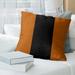 East Urban Home Texas Pillow Polyester/Polyfill/Leather/Suede in Orange/Black | 26 H x 26 W x 3 D in | Wayfair 4F9EBF4BB00F47B99DB050411889FAB8