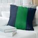 East Urban Home South Bend Pillow Polyester/Polyfill/Leather/Suede in Green/Blue | 18 H x 18 W x 3 D in | Wayfair E43A11068E8D44079FAC7557440E16D2