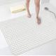 Bathsafe Oversized 80x120CM Non-Slip Bath Mats Anti Slip Shower Mat with Hundreds Suction Cups Non Skid Bathroom Toilet Hotel Floor Mats Anti-Mould Safety Bathtub Mat,White