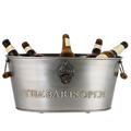 Grey Ice Bucket Beer Bottle Drinks Cooler with Bottle Opener Recycled Metal Party Tub (A970)