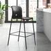 Upper Square™ Deanna Bar Stool Plastic/Acrylic/Metal in Black | 45 H x 18 W x 16.5 D in | Wayfair 9B0FFF777B4741A5929EFF37693C7EDA