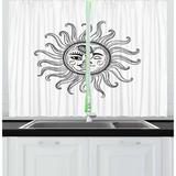 East Urban Home Sun 2 Piece Kitchen Curtain Set Polyester | 39 H x 55 W x 2.5 D in | Wayfair 8C26DFB31A1D43CA8E1CD9C4D14A24AE