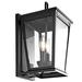 Charlton Home® Vaucher Morla 2-Light Outdoor Wall Lantern Aluminum/Glass/Metal in Black/Gray | 14.75 H x 8 W x 9 D in | Wayfair