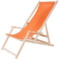 Canapé de plage chaise longue de jardin en bois canapé pliant - orange